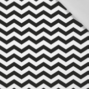 ZIGZAGS / black - Cotton woven fabric