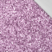 PURPLE GLITTER (DRAGONFLIES AND DANDELIONS) - Cotton woven fabric