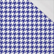 CORNFLOWER HOUNDSTOOTH / WHITE - single jersey with elastane 