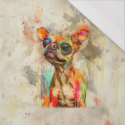 CRAZY LITTLE DOG - panel (75cm x 80cm) SINGLE JERSEY PANEL