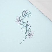 GLITTER DANDELIONS (DRAGONFLIES AND DANDELIONS) - SINGLE JERSEY PANORAMIC PANEL (60cm x 155cm)