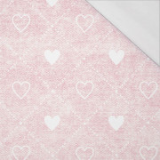 HEARTS AND RHOMBUSES / vinage look jeans (pale pink) - single jersey with elastane 