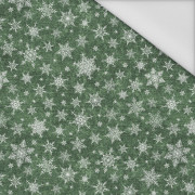 SNOWFLAKES PAT. 2 / ACID WASH BOTTLE GREEN - Waterproof woven fabric