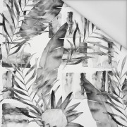 WATER-COLOR LEAVES 2.0 (GREY) - Waterproof woven fabric