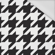 BLACK HOUNDSTOOTH (big) / WHITE - Waterproof woven fabric