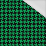 BLACK HOUNDSTOOTH / green - Waterproof woven fabric