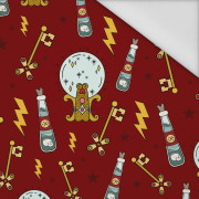 MAGIC MIX PAT. 4 (MAGIC SCHOOL) / maroon - Waterproof woven fabric