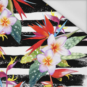 FLOWERS ON THE ZEBRA - Waterproof woven fabric
