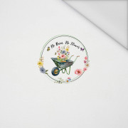 NO RAIN NO FLOWER - panel (60cm x 50cm) Waterproof woven fabric