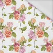 PASTEL ROSES pat. 2 (BLOOMING MEADOW) - Waterproof woven fabric