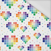 HEARTS (PIXELS) - Waterproof woven fabric