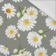 DAISIES PAT. 1 / grey - Waterproof woven fabric