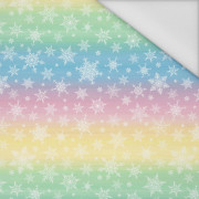 SNOWFLAKES PAT. 2 / RAINBOW STRIPES XL pat. 2  - Waterproof woven fabric