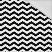 ZIGZAGS / black - Waterproof woven fabric
