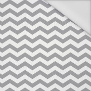 ZIGZAGS / grey - Waterproof woven fabric
