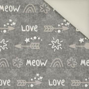 ARROWS / love (CATS WORLD ) / ACID WASH GREY - Upholstery velour 