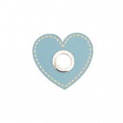 Washer with eyelet Heart - muted blue