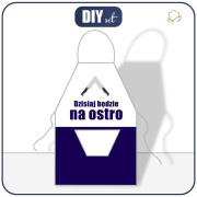 APRON PANEL - CAUTION, HOT! (not only in the kitchen) / knife