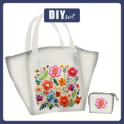 XL bag with in-bag pouch 2 in 1 - FLOWERS 3D WZ. 17 - sewing set