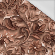 FLOWERS WZ.2/ Mocha Mousse  - Waterproof woven fabric