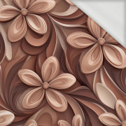 FLOWERS WZ.4/ Mocha Mousse  - looped knit fabric