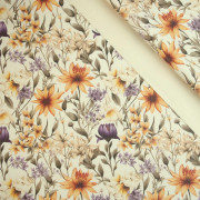 FLOWERS pat. 5 (46 cm x 50 cm) - thick pressed leatherette
