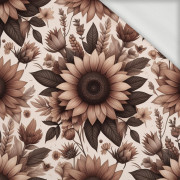 FLOWERS WZ.7/ Mocha Mousse  - looped knit fabric
