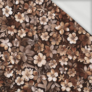 FLOWERS WZ.8/ Mocha Mousse  - looped knit fabric