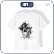 KID’S T-SHIRT- BE INDEPENDENT (BE YOURSELF) - melange light grey- single jersey (104/110)