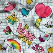 COLORFUL STICKERS PAT. 1 - Cotton muslin
