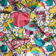 COLORFUL STICKERS PAT. 2 - Cotton muslin