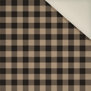 CHECK VICHY - MELANGE BEIGE- Upholstery velour 