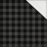 CHECK VICHY - MELANGE GRAPHITE - looped knit fabric with elastane ITY