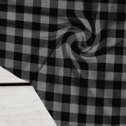 CHECK VICHY - MELANGE LIGHT GRAY - Crepe