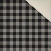 CHECK VICHY - MELANGE LIGHT GRAY- Upholstery velour 