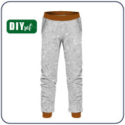 CHILDREN'S JOGGERS "LYON" (158/164) - JEEP / TERRAZZO - looped knit fabric 