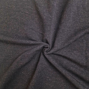 BLACK WITH LUREX THREAD - brushed knitwear with elastane