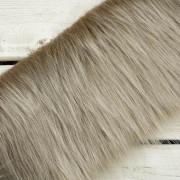 Faux fur trim 15cm x 70cm - melange sand