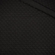 BLACK - quilted knitted fabric