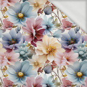 PASTEL FLOWERS WZ.13 - looped knit fabric