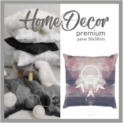 CUSHION PANEL - DREAM CATCHERS / purple - HOME DECOR PREMIUM 