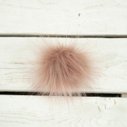 Eco fur pompom 6 cm - rose quartz