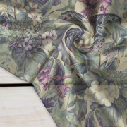 PURPLE FLORAL - Crepe