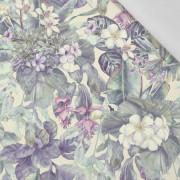 PURPLE FLORAL - Cotton woven fabric