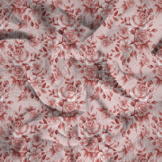 ROSES pat. 1 (red) - Cotton muslin