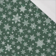 SNOWFLAKES PAT. 2 / bottled green - single jersey 