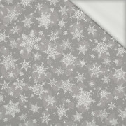 SNOWFLAKES PAT. 2 / ACID WASH GREY  - looped knit fabric