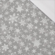 SNOWFLAKES PAT. 2 / ACID WASH GREY  - single jersey 