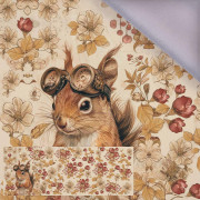SQUIRREL STEAMPUNK FOREST - panoramic panel softshell (60cm x 155cm)