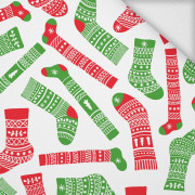 100cm SOCKS / white - looped knit 